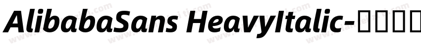 AlibabaSans HeavyItalic字体转换